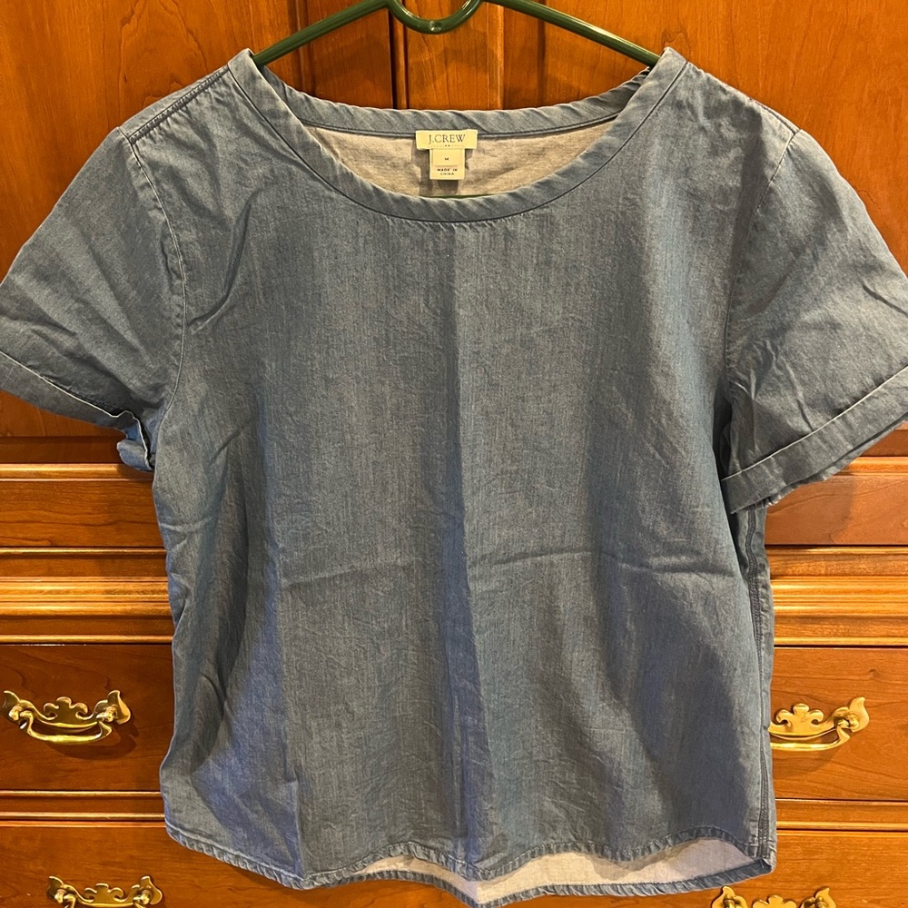 J. Crew Women's Blue Short Sleeve Top